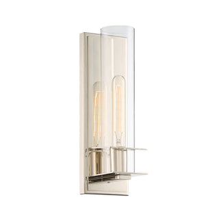 Hartford 1-Light Wall Sconce in Polished Nickel Polished Nickel