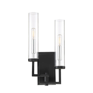 Folsom 2-Light Adjustable Wall Sconce in Matte Black with Polished Chrome Accents Matte Black with Polished Chrome Accents