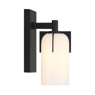 Caldwell 1-Light Bathroom Vanity Light in Matte Black