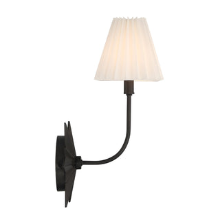 Crestwood 1-Light Wall Sconce in Black Tourmaline