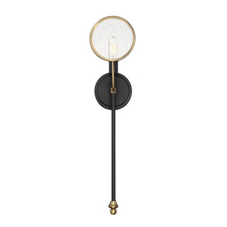 Oberyn 1-Light Wall Sconce in Vintage Black with Warm Brass Vintage Black with Warm Brass