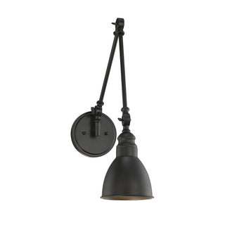 Dakota 1-Light Adjustable Wall Sconce in Matte Black Matte Black