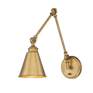 Morland 1-Light Adjustable Wall Sconce in Warm Brass Warm Brass