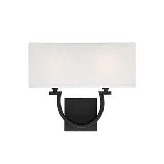 Rhodes 2-Light Wall Sconce in Matte Black Matte Black