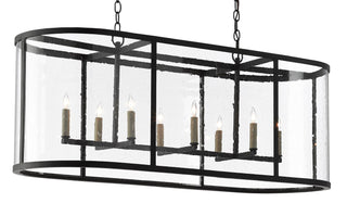 Argand Black Oval Chandelier