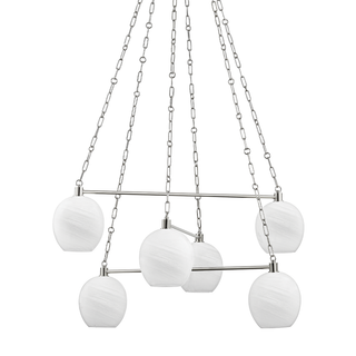 Asbury Park Chandelier Polished Nickel