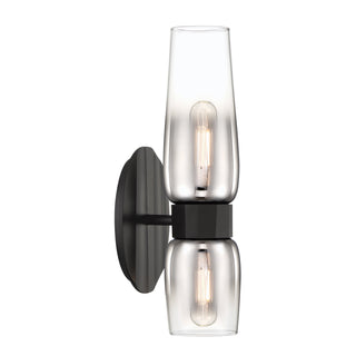 Flame 2-Light Vanity Sconce - Matte Black