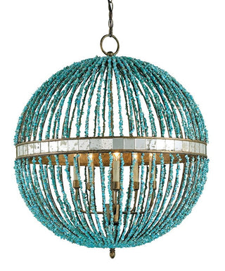 Alberto Turquoise Orb Chandelier