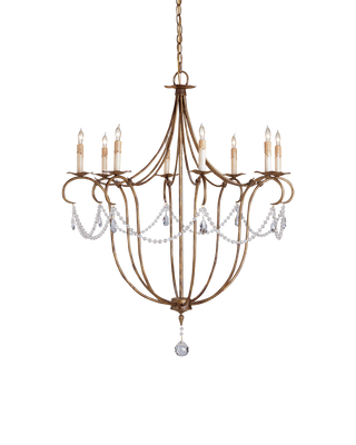 Crystal Lights Large Gold Chandelier