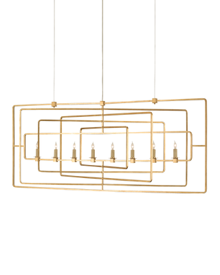 Metro Gold Rectangular Chandelier