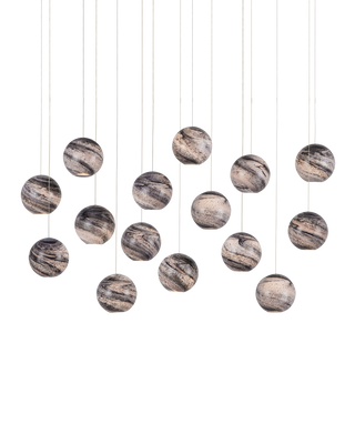 Palatino 15-Light Linear Multi-Drop Pendant