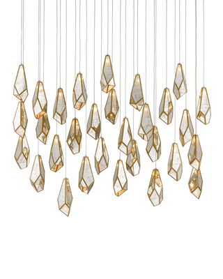 Glace Mirror 30-Light Linear Multi-Drop Pendant