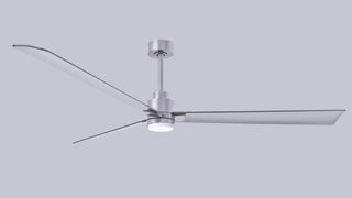 72 Inch Alessandra series  3-blade transitional ceiling fan. Multiple finish options to choose from. Brushed Nickel / Brushed Nickel Finish / 72 Inch