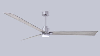 72 Inch Alessandra series  3-blade transitional ceiling fan. Multiple finish options to choose from. Brushed Nickel / Barnwood Finish / 72 Inch