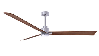 72 Inch Alessandra series  3-blade transitional ceiling fan. Multiple finish options to choose from. Brushed Nickel / Walnut Finish / 72 Inch