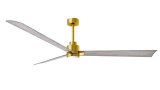 72 Inch Alessandra series  3-blade transitional ceiling fan. Multiple finish options to choose from. Brushed Brass / Barnwood Finish / 72 Inch