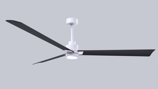 72 Inch Alessandra series  3-blade transitional ceiling fan. Multiple finish options to choose from. Matte White / Matte Black Finish / 72 Inch