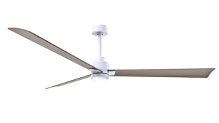 72 Inch Alessandra series  3-blade transitional ceiling fan. Multiple finish options to choose from. Matte White / Gray Ash Finish / 72 Inch