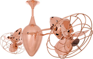 Ar Ruthiane series 360° dual headed rotational ceiling fan. Multiple finish options to choose from. Polished Copper / Polished Copper Finish / 46 Inch