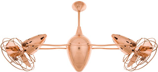 Ar Ruthiane series 360° dual headed rotational ceiling fan. Multiple finish options to choose from. Polished Copper / Polished Copper Finish / 46 Inch