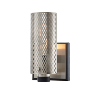 Pilsen Wall Sconce CARBIDE BLK W SATIN NICKEL ACCENTS