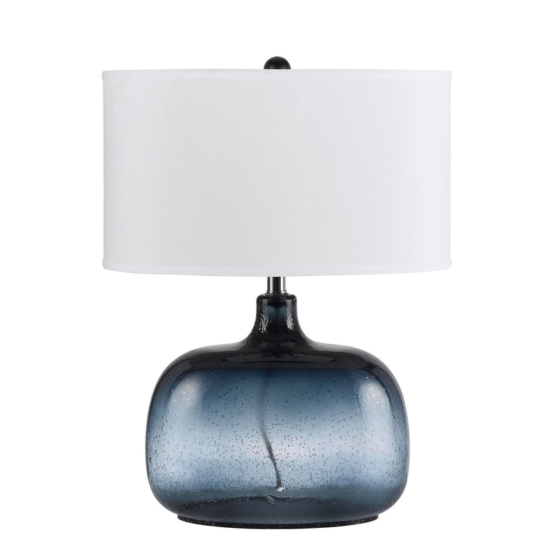 150W 3 Way Christi Navy Blue Glass Table Lamp