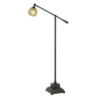 60W Brandon Metal Floor Lamp With Glass Shade