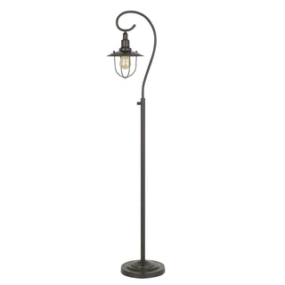 60W Vigo Metal Downbridge Floor Lamp (Edison Bulb Included)