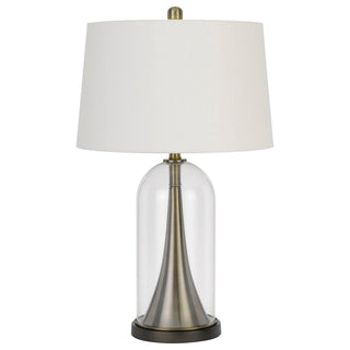 150W 3 Way Carmi Metal Table Lamp With Hardback Taper Drum Fabric Shade