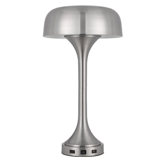 40W X 2 Mushroom Cloud Metal Desk Lamp With 1 Usb And 1 Type C  Usb Charging Ports