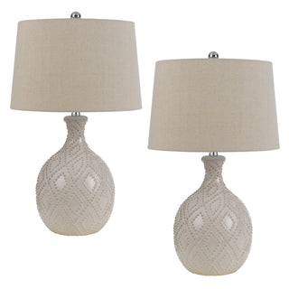 150W 3 Way Bogalusa Ceramic Table Lamp, Priced And Sold As Pairs