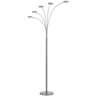 Malibu Intergrated LED 8W x 5 metal arc floor lamp