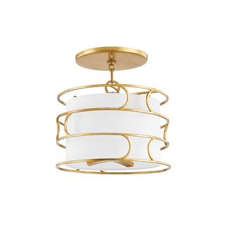 Reedley Semi Flush VINTAGE GOLD LEAF