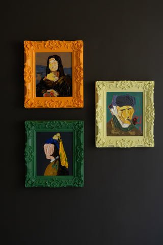 SET OF THREE FRAMED PAINTINGS - PORTRAITS - ONE EACH