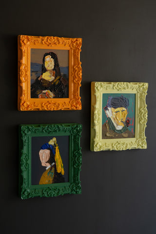 SET OF THREE FRAMED PAINTINGS - PORTRAITS - ONE EACH