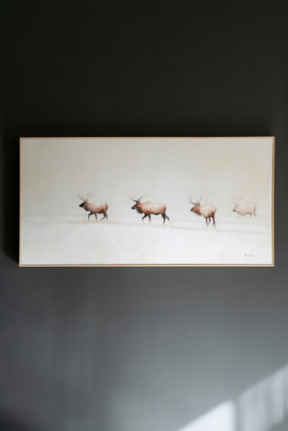 FRAMED ACRYLIC PAINTING - ELK