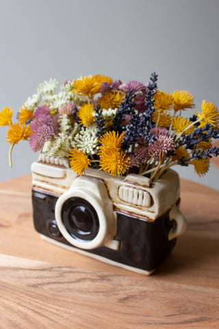 CERAMIC CAMERA PLANTER