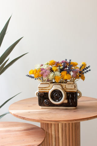 CERAMIC CAMERA PLANTER