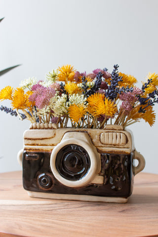 CERAMIC CAMERA PLANTER