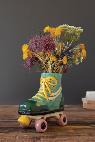 CERAMIC ROLLER SKATE PLANTER