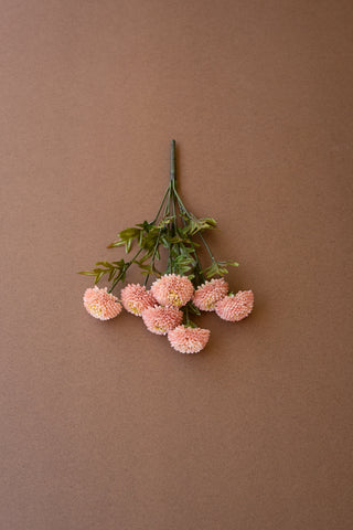 BUNDLE OF SEVEN  ARTIFICIAL ZINNIAS - LIGHT PINK