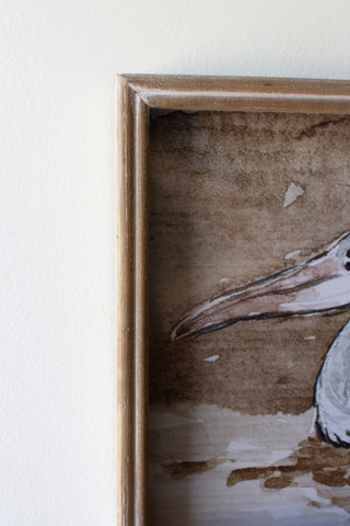 SET OF TWO PELICAN PRINTS UNDER GLASS