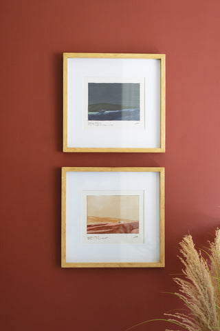 SET OF TWO LANDSCAPE PRINTS UNDER GLASS