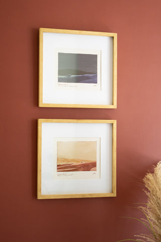 SET OF TWO LANDSCAPE PRINTS UNDER GLASS