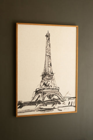 BLACK AND WHITE EIFFEL TOWER UNDER GLASS