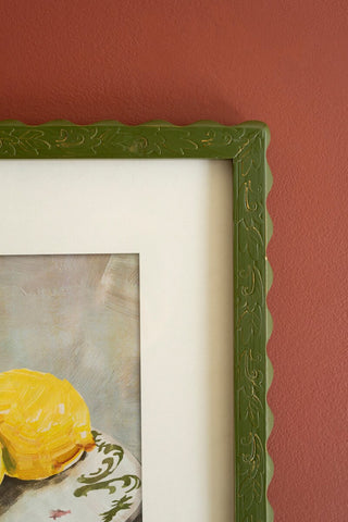 SET OF TWO FRAMED FRUIT PRINTS UNDER GLASS