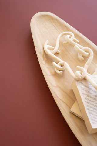 CARVED WOODEN FISH PLATTER