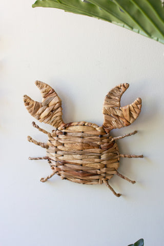 SET OF TWO SEAGRASS CRAB AND LOBSTER WALL HANGINGS