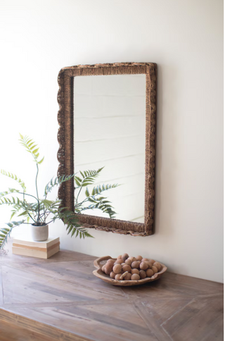 RECTANGLE BASKET FRAMED WALL MIRROR