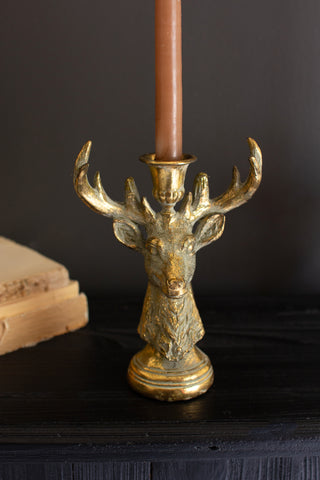 RESIN TAPER CANDLE HOLDER - DEER